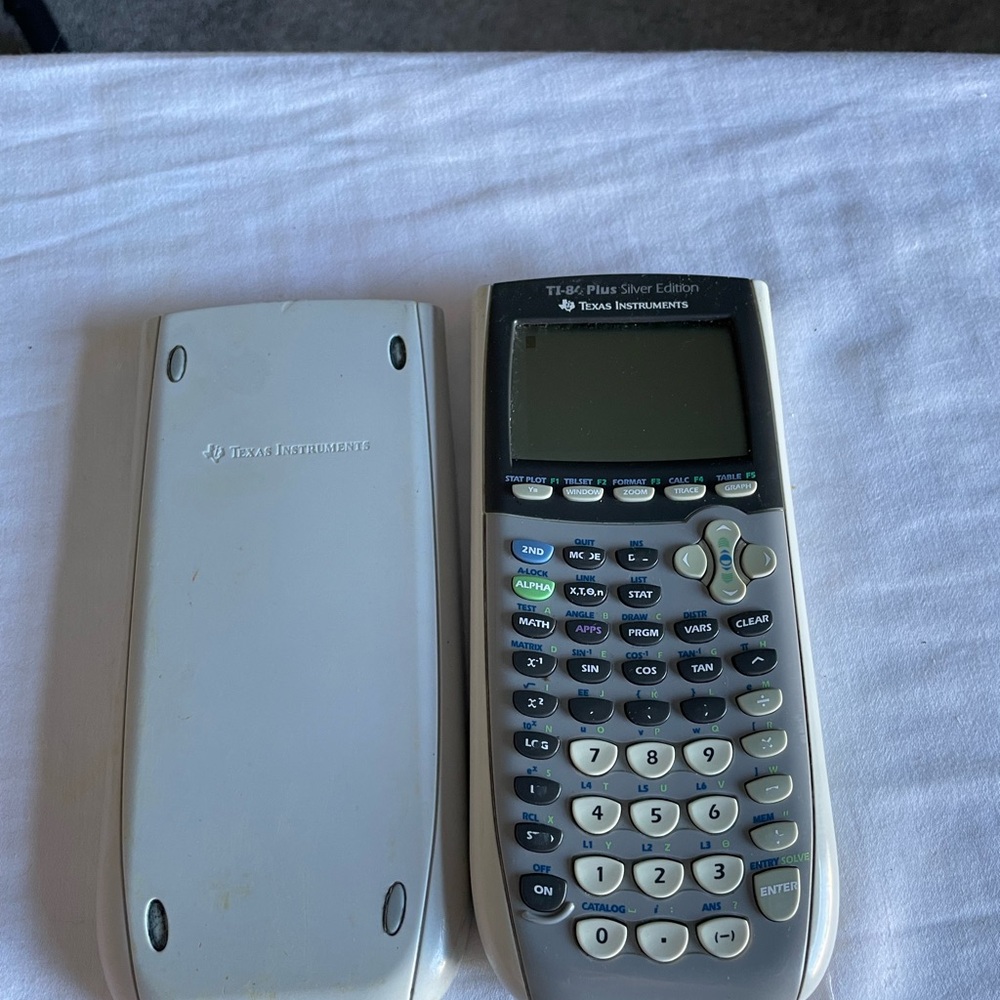 Texas Instruments TI-84 Plus Silver Edition Calculator - Black and White